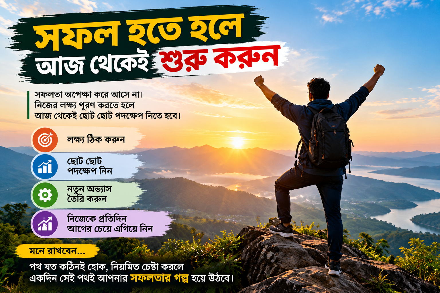 সফল হতে হলে আজ থেকেই শুরু করুন